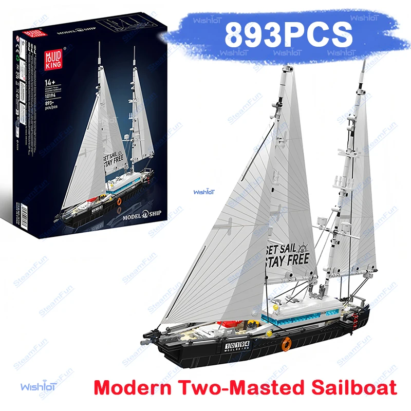 

Современный двухмачтовый парусник 10194, 893 детали, серия моделей лодок, конструктор из строительных блоков, набор MOC, игрушки для самостоятельной сборки, подарки на Рождество