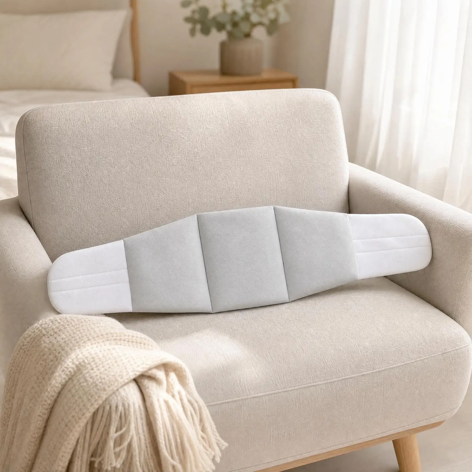 Encircling Waist Support Cushion Versatile Cushion with Hook-and-Loop Closure