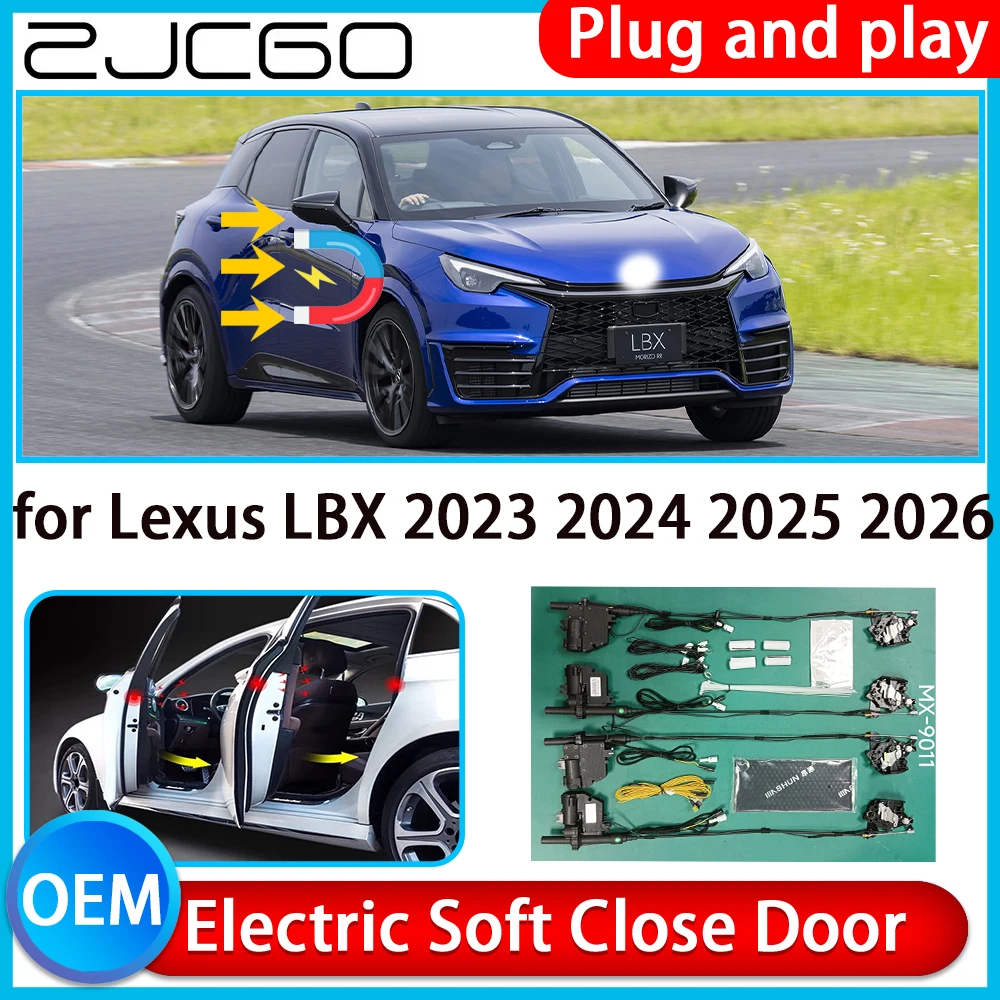 ZJCGO for Lexus LBX 2023 2024 2025 2026 OEM Auto Pull Soft Close Door Power Latch Electric Door Catch Soft Closing Assist System