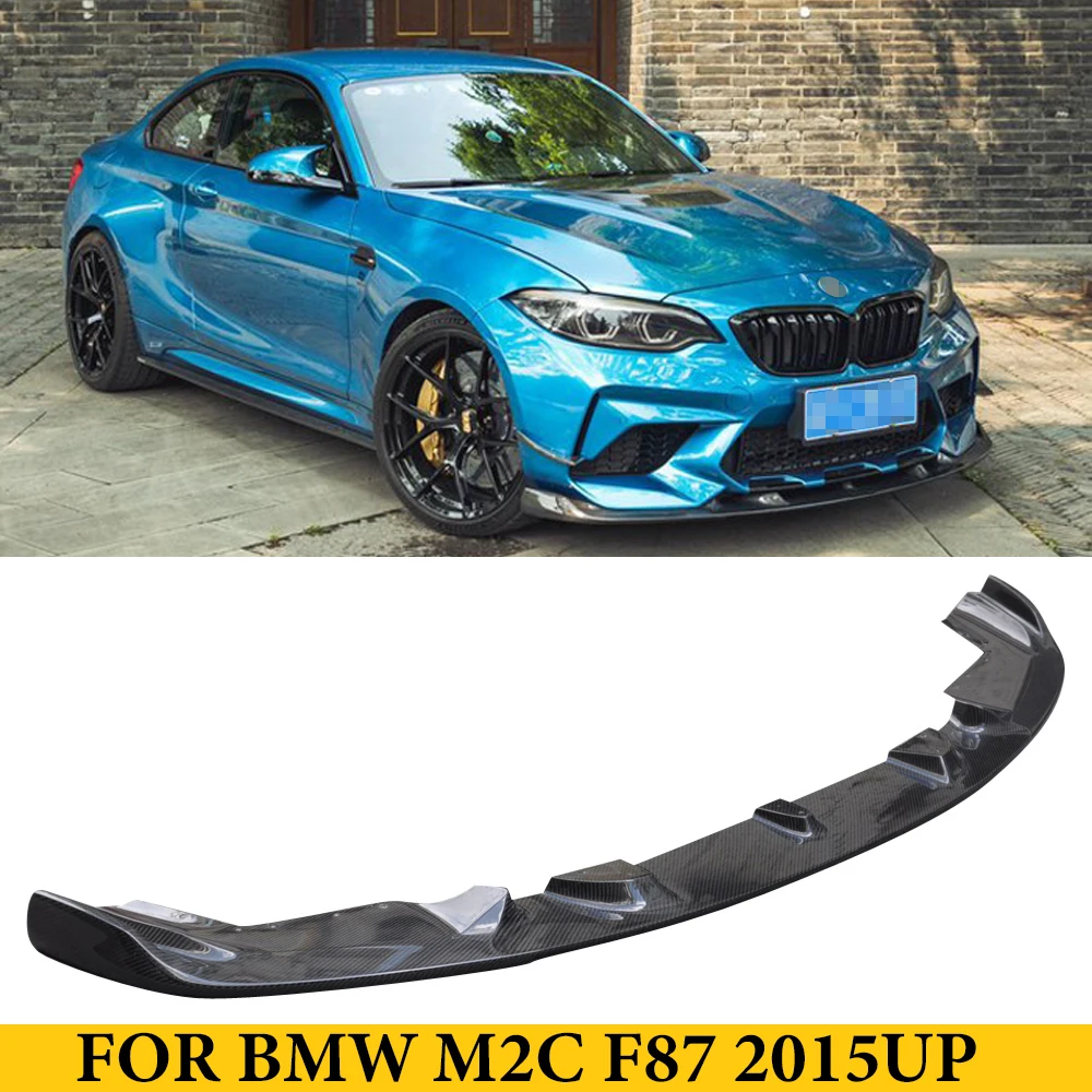 For BMW M2C F87 M2C M2 Competition 2015UP Carbon Fiber Front Lip Bumper Spoiler Car Styling