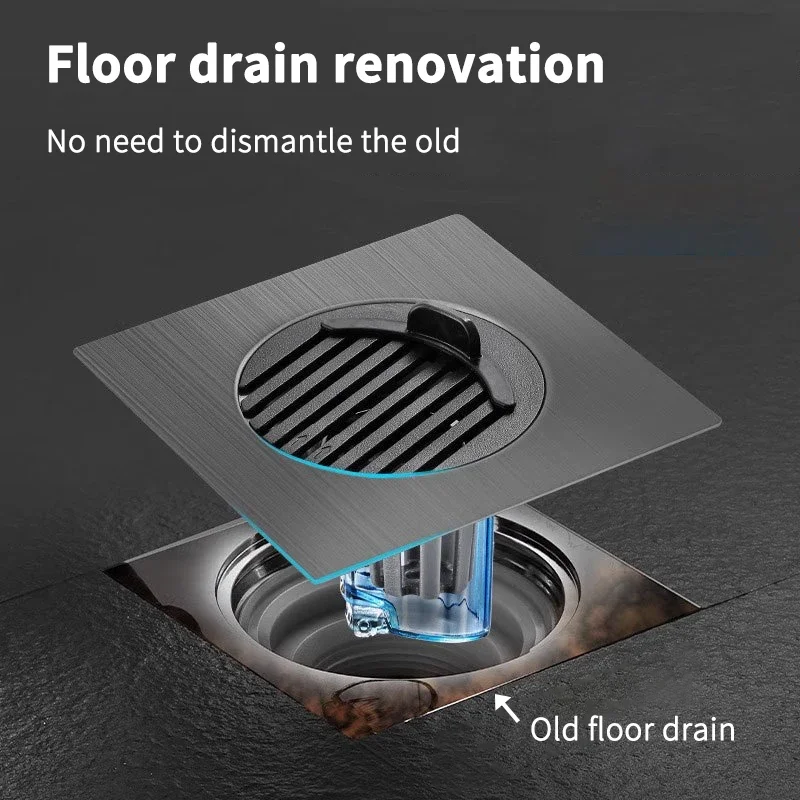 

Floor Drain Renovation Replacement Stainless Steel Bathroom Floor Drain Cover Anti-odor Floor Drain Core Sewer Hair Catcher