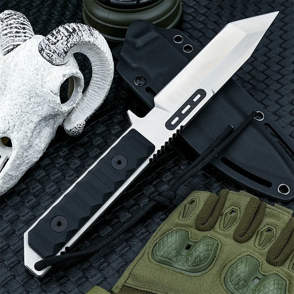 

Outdoor Hunting Fixed Blade Knife High-carbon Steel DC53 Blade G10 Handle Tactical Camping Hiking Survival Cutting Tools