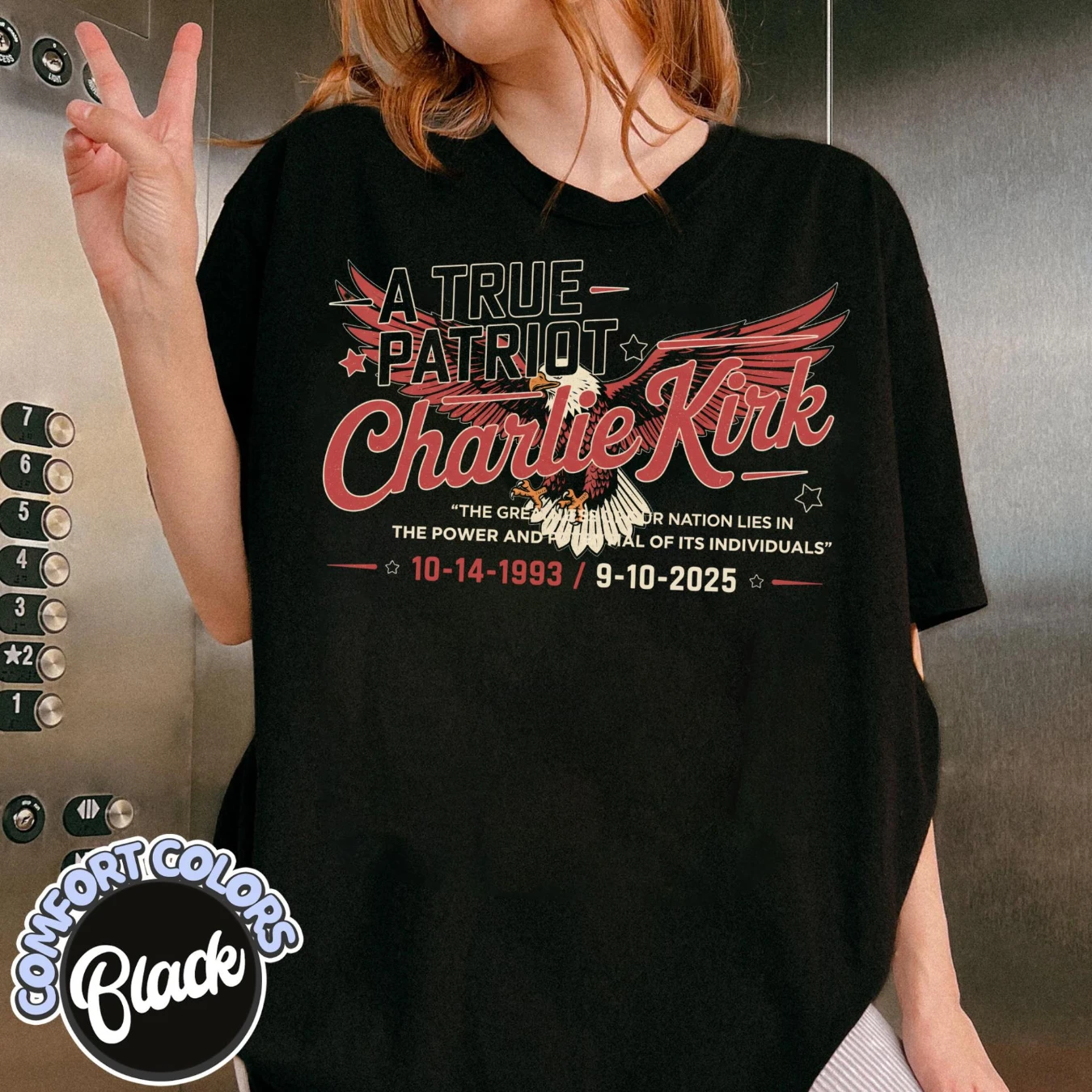 

A True Patriot Charlie Kirk Comfort Colors Shirt, Political Activist Shirt, RIP Charlie Kirk Shirt, Human Rights Shirt