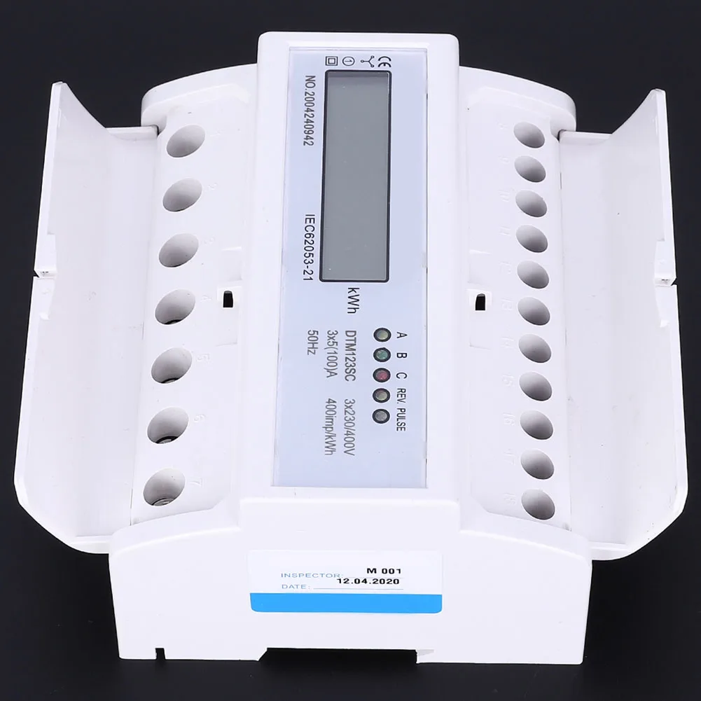 واط ساعة متر 230/400 فولت 5-100A استهلاك الطاقة الرقمية الطاقة الكهربائية متر 3 المرحلة كيلوواط ساعة متر مع LCD عداد الطاقة الكهربائية