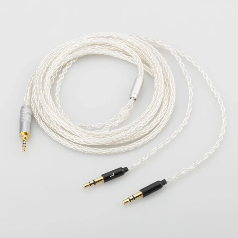 HIFI 8 Cores 7N OCC Silver Plated 2.5mm Balanced Headphone upgrade cord cable For Hifiman SUNDARA he400i he400s HE560