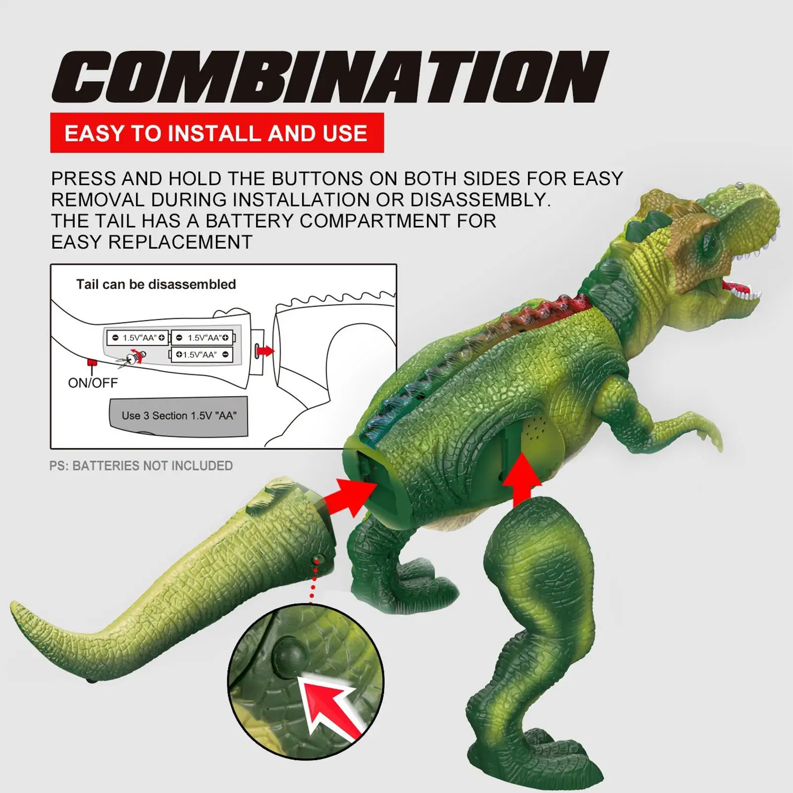 RC Dinosaur Robot Dinosaur Light Up Walking Animal With Spray For Travel Backyard Outdoor Kindergarten Home Classroom
