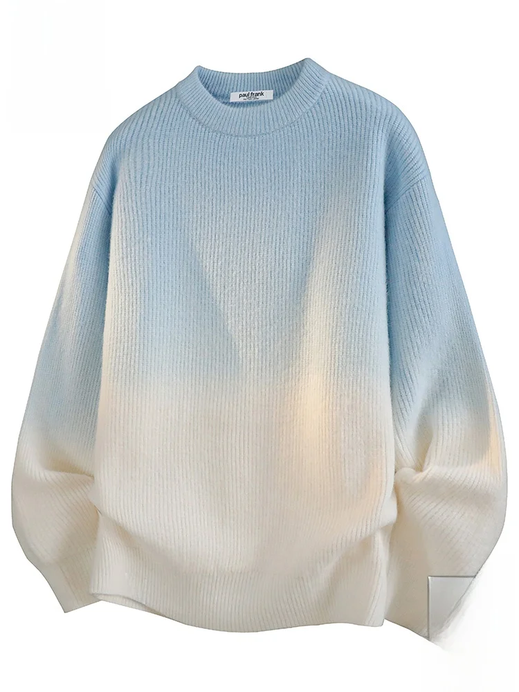 

PaulFrank adient Color Knitwear Loose Casual Men's Sweater Warm Autumn New Sle Big Mouth Monkey Soft Polyester Blend