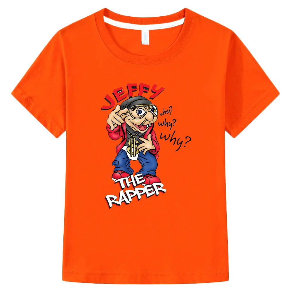 Jeffy Tshirt Funny SML Print T-Shirt Boys Clothes Kids Kawaii Clothing Girls Children Unisex Tees 100% Cotton Short Sleeve Tops