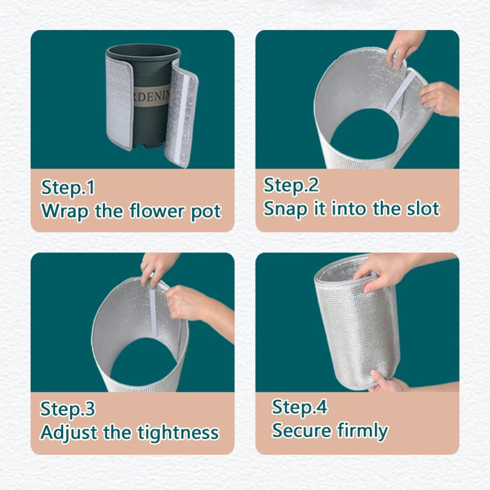 

Set of 5 Plant Frost Covers Double Layer Thermal Insulation Film Pot Covers for Winter Protection and Heat Shielding