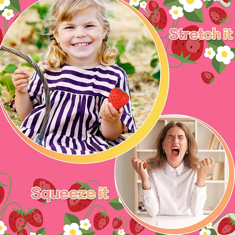 Handgemachte Erdbeere Super Weiche Squishy Spielzeug Langsam Rebound Angst Release Stress Relief Zappeln Spielzeug Für Geburtstag Geschenk Party Gefälligkeiten