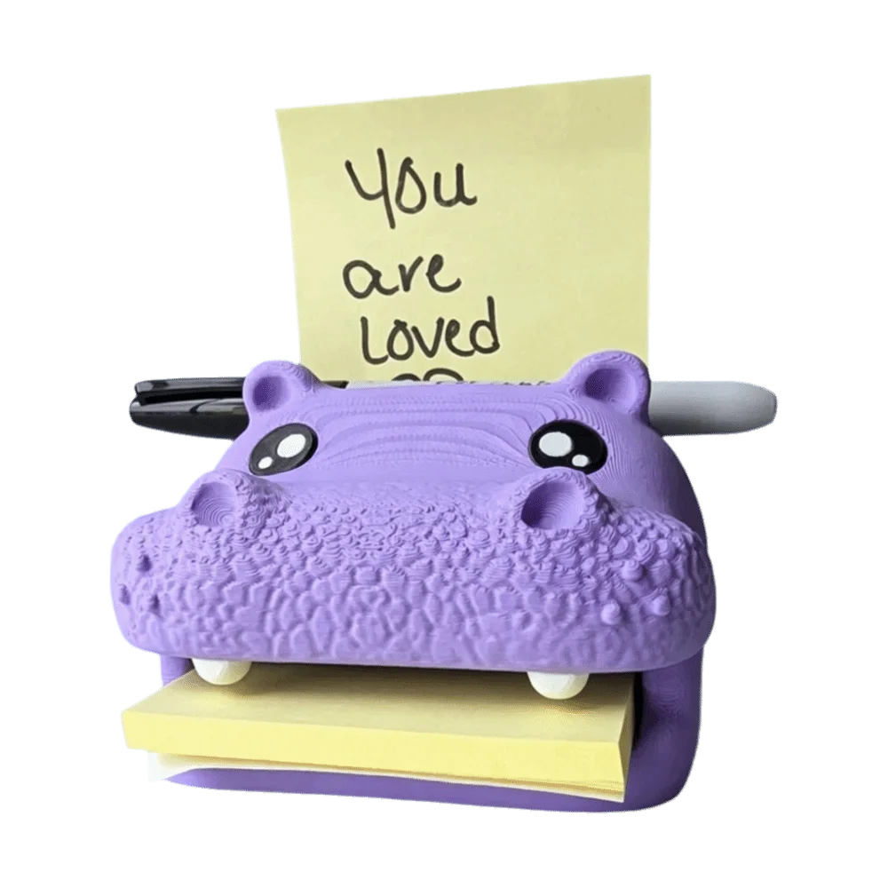 Hippo Shaped Hippo Desktop Organizer Cartoon Style Portable Container Desktop Storage Box Creative Design Cute Design
