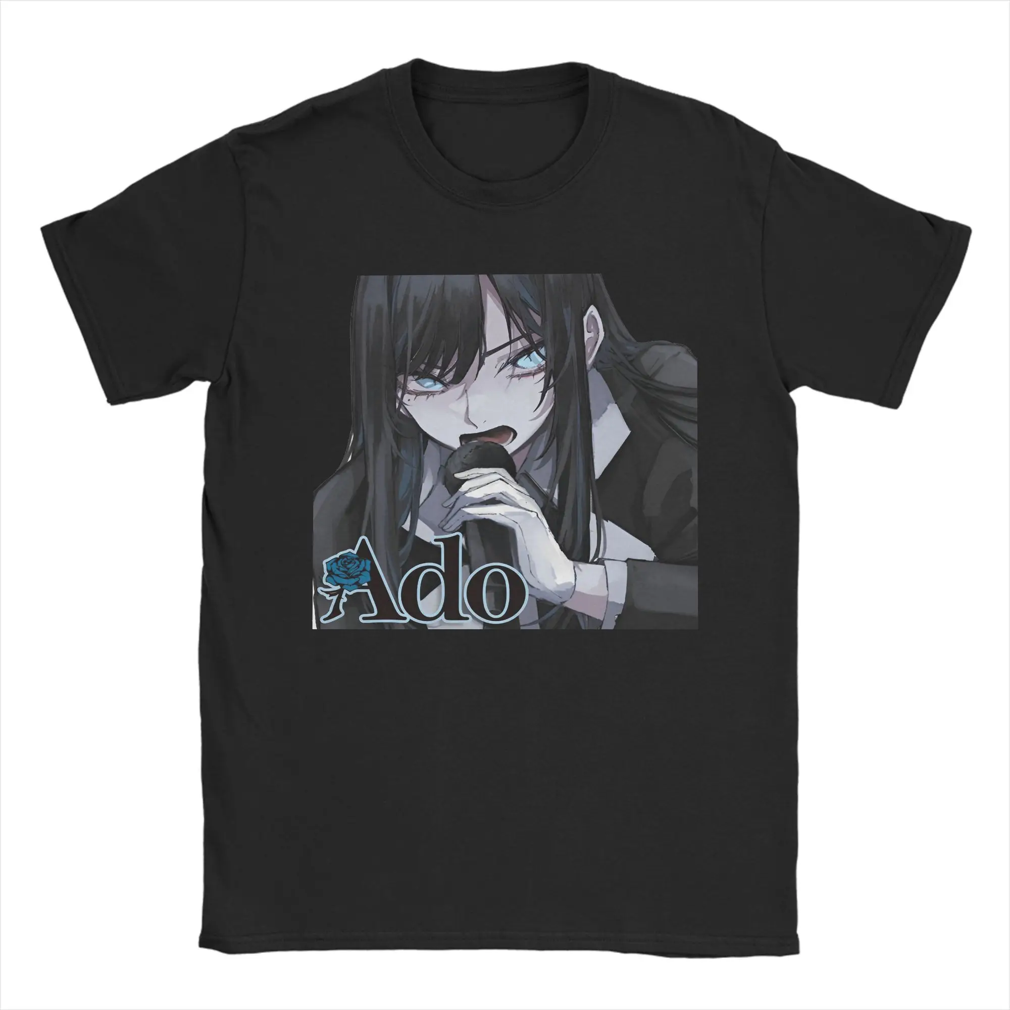 

Ado Girl Y2K Anime T Shirts Men 100% Cotton Funny T-Shirt Crew Neck Tees Short Sleeve Clothing Unique