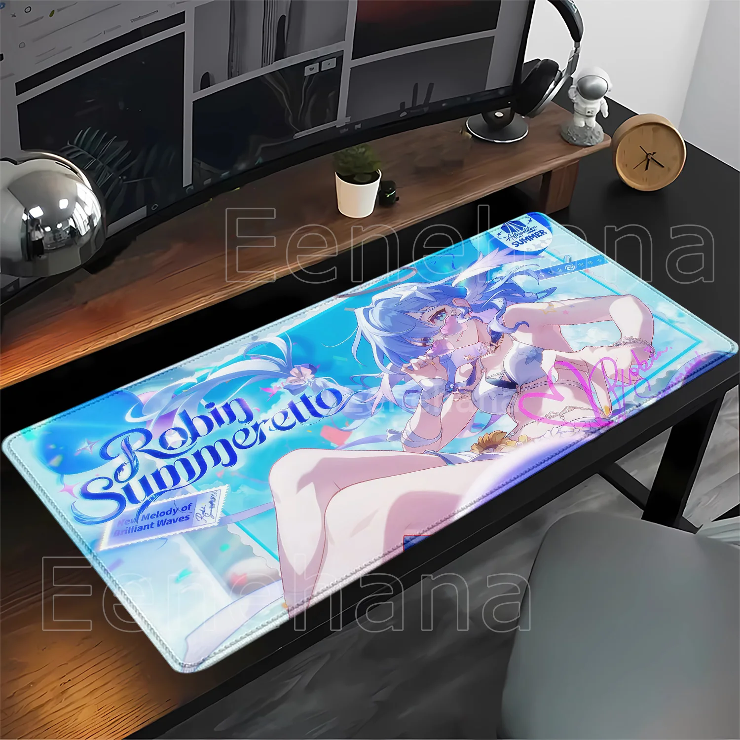 New Robin Summeretto Honkai Star Rail HSR Gaming Mouse Pad Anime Girl Non-Slip Rubber Offices Mousepad HD Printing XXL Desk Mat