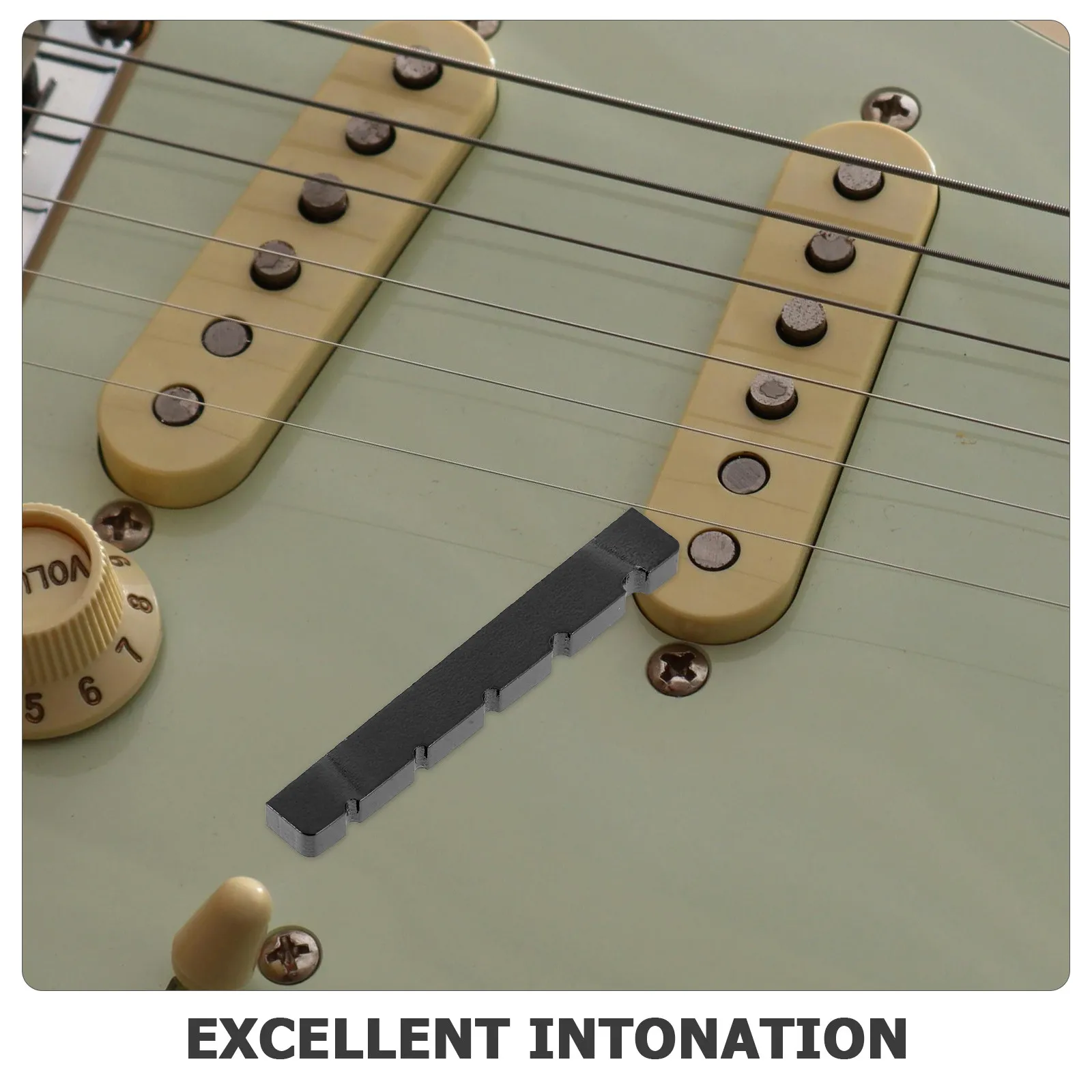 Bass Guitar Nut Pre-Slotted Stainless Steel 5-String Electric Flat Bottom Replacement Part String Stability for view 6