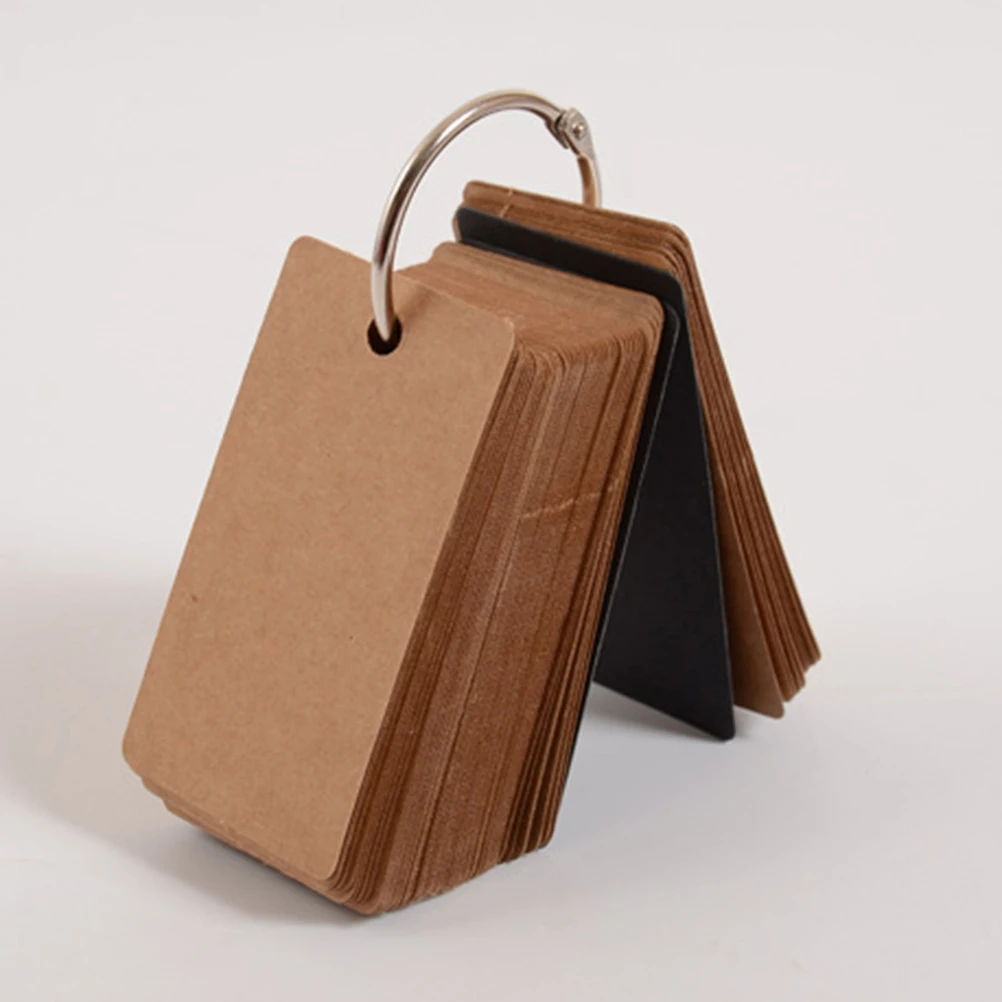 100 Uds. Tarjeta de palabras en inglés, libretas en blanco, tarjetas de alfabetización, estudio DIY, portátil, Simple