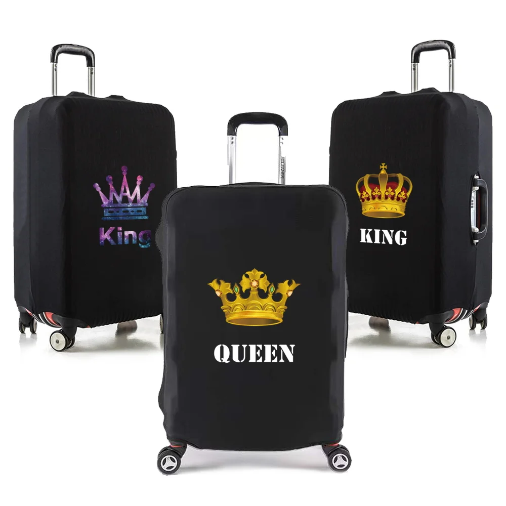 

New Luggage Cover Protective Case King Printing Series Travel Accessories 18-32inch Trolley Box Suitable Reusable Washable