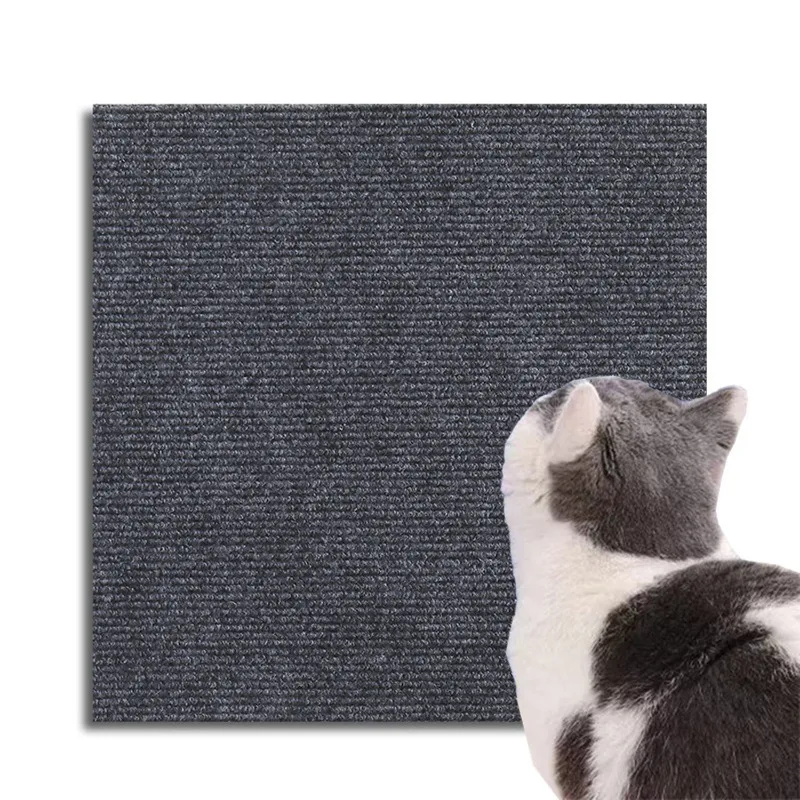 Cat Scratching Mat Cat Carpet with Self-Adhesive Trimmable Pet Scratching Post Carpet Anti Cat Scratch Furniture Sofa Protector