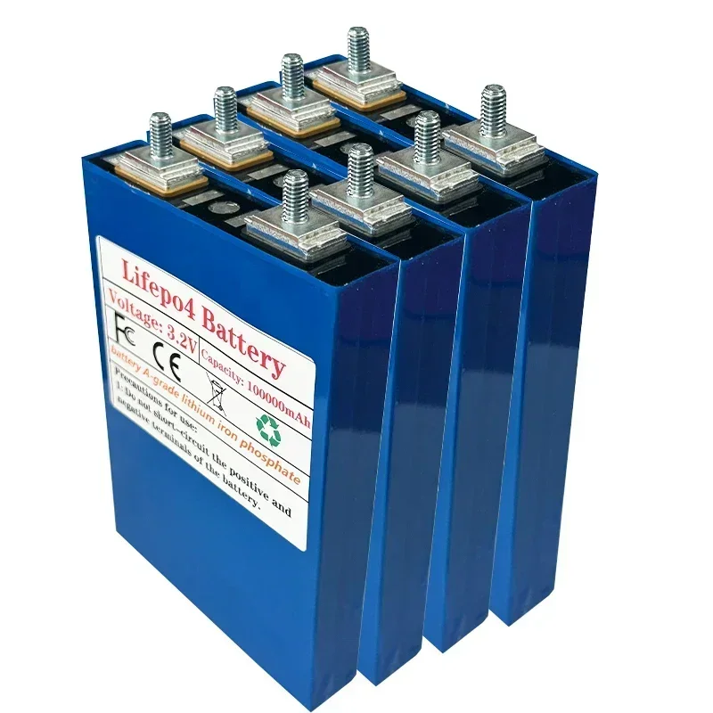 3.2V 100AH  Lifepo4 Lithium Iron Phosphate Battery Pack DIY 12V 24V 36V 48V Electric Car Solar Storage System Cells