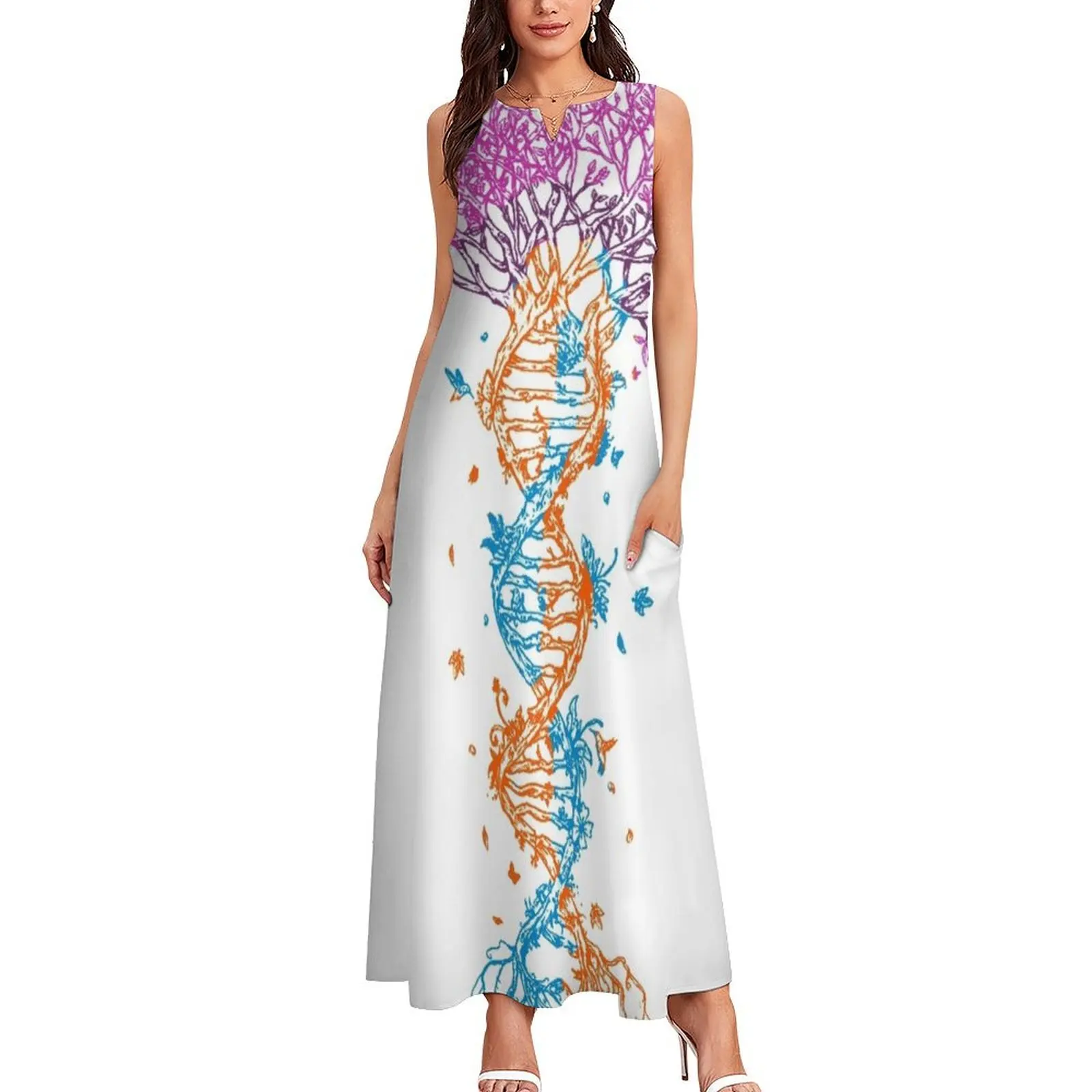 Double Helix DNA Tree Long Dress dresses for prom Evening gown Women's summer dress dress for women summer