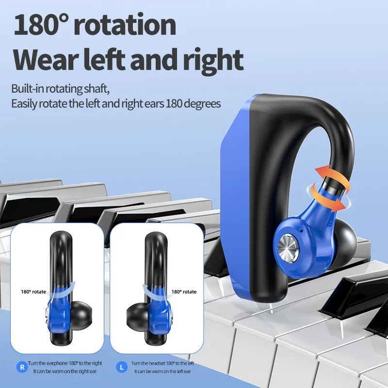 デュアルマイク付きBluetoothワイヤレスヘッドセット,ハンズフリーヘッドセット,ノイズキャンセリング,ビジネス,運転用