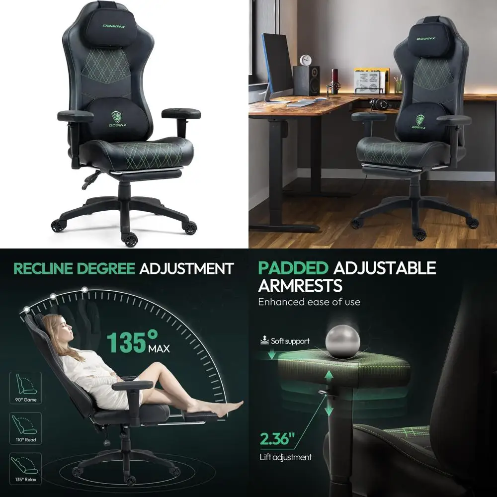 كرسي ألعاب للتدليك المريح للبالغين مع وسادة زنبركية للجيب ودعم قطني لراحة محسنة