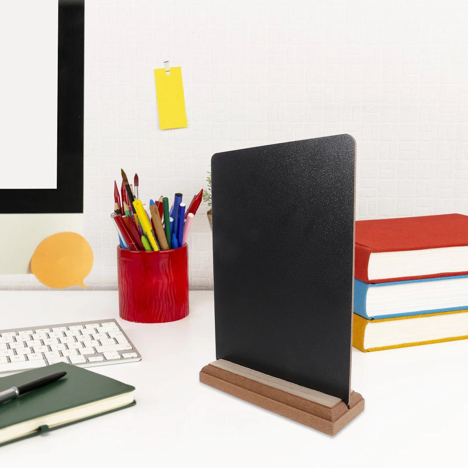 

2Pcs Wooden Mini Chalkboard Sign Holders Table Stand Desktop Menu Board Blank Table Signs Message Display Blackboards for Food