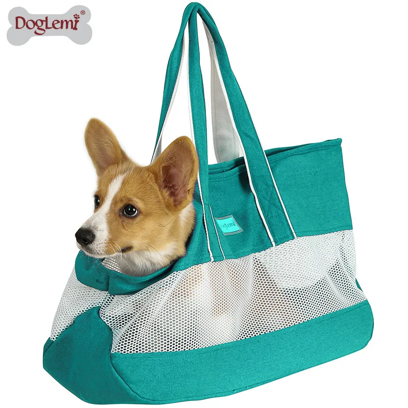 

DogLemi Portable Go Out Cat Dog Shoulder Bag Fashion Canvas Mesh Bag Breathable Outdoor Cat Dog Pet Travel Tote Crossbody Bag