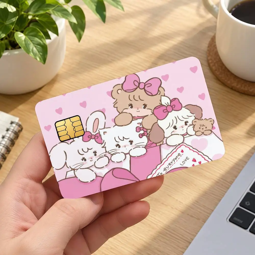 Cartoon L-Lil Ala Mode M-Mikko Decorative Protective Stickers For Bank Debit Cards Bus And Metro Credit Cards Stickers