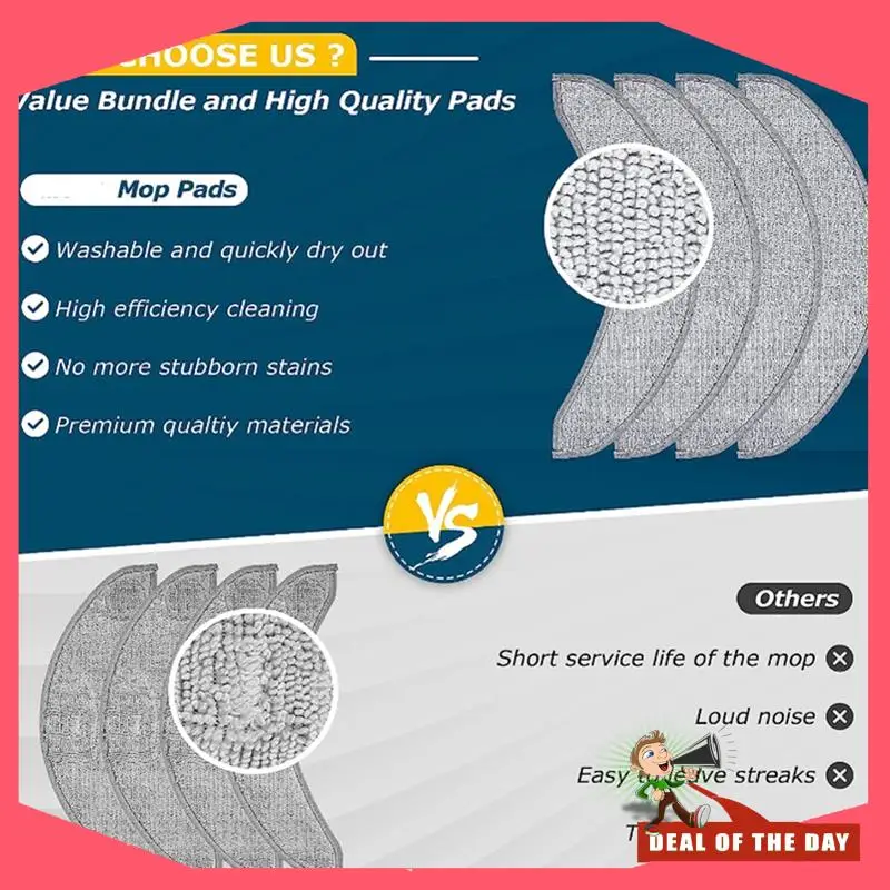 تسليم 24 ساعة 4 قطعة أجزاء ممسحة منصات ل اي روبوت رومبا كومبو J7 + روبوت فراغ ستوكات قابل للغسل قابلة لإعادة الاستخدام تنظيف القماش