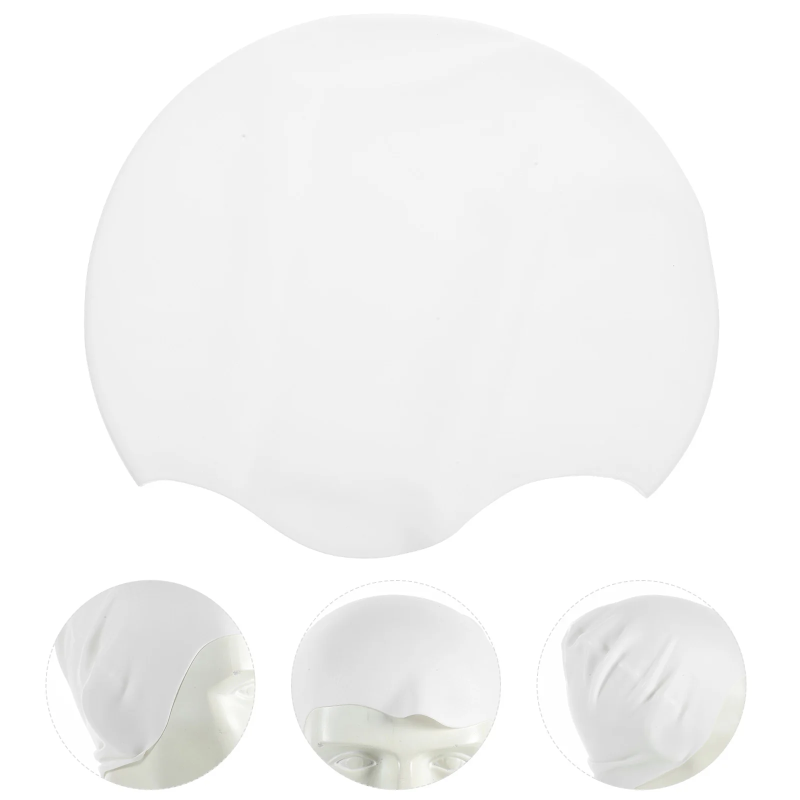 

Silicone Swimming Cap Funny Fabric Hat Women Non-slip Caps Silica Gel Pu Hats for Women's