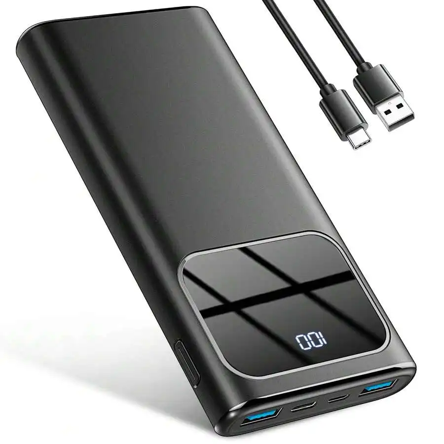 

Power Bank Fast Charging 20000mAh, 22.5W Portable Charger USB C Input & Output Powerbank With LED Display, PD3.0 QC4.0 Phone Battery Pack For IPhone16/15/14/13/12, Android More (Black)
