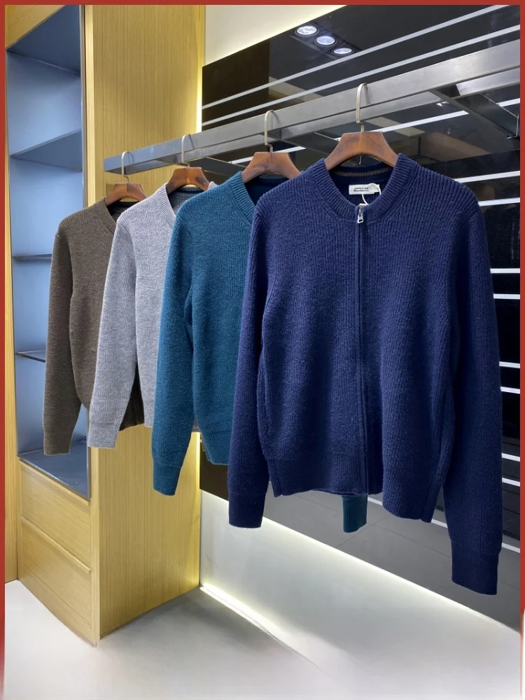 

Американский вязаный длинный свитер-кардиган с открытым светом для пар, осень-зима, теплая смесь хлопка и полиэстера