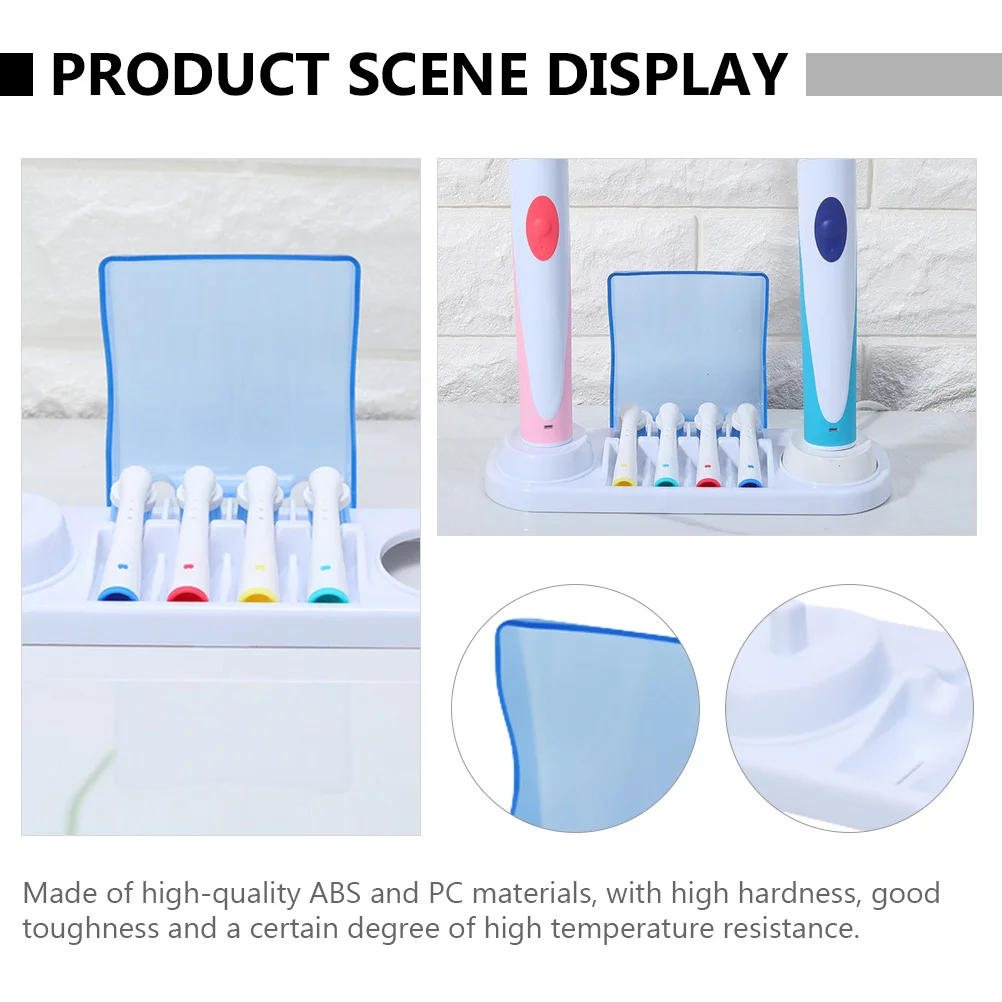 

1Pcs Electric Toothbrush Holder with Brush Head Storage Box for Oral Round Heads 2-in-1 Stand Mount Charging Station