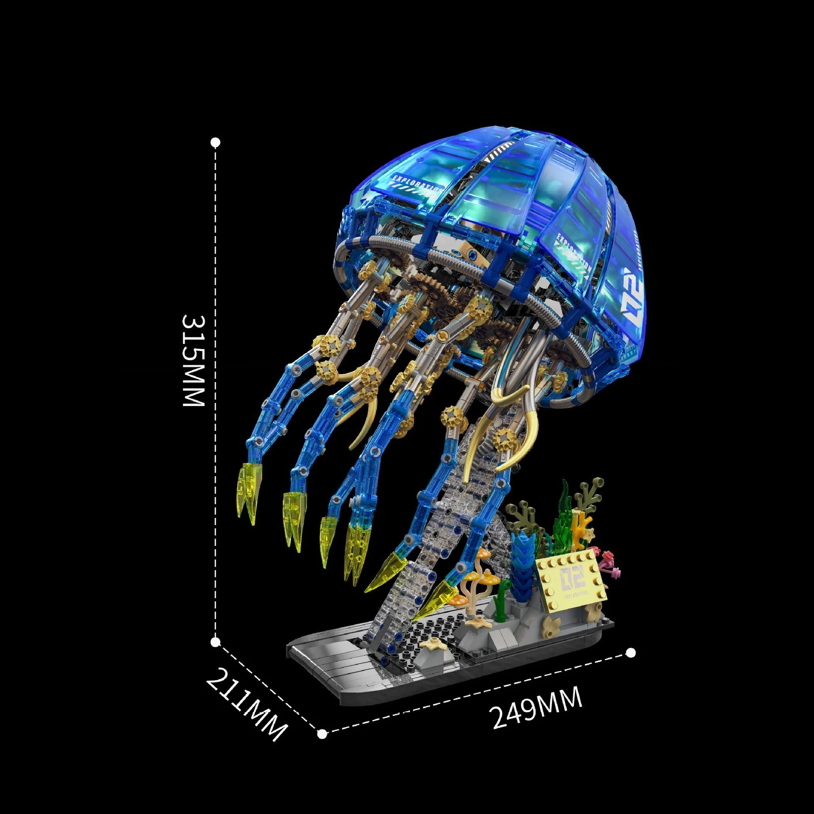 set-di-costruzioni-meccaniche-di-meduse-bioniche-luminose-da-146-pezzi-modello-animale-meccanico-motorizzato-giocattolo-da-assemblare-decorazione-per-la-stanza-regalo