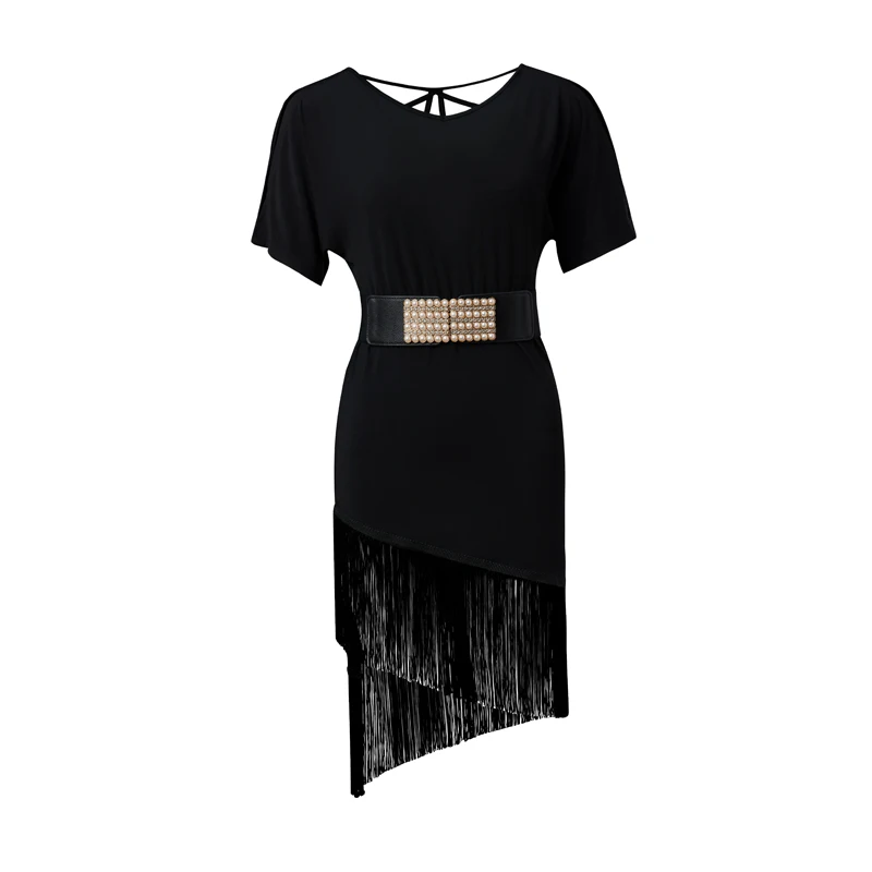 Vestido de dança latina favorecedor de figura para mulheres adultas, novo roupa de treinamento de dança profissional, traje premium para prática e performance