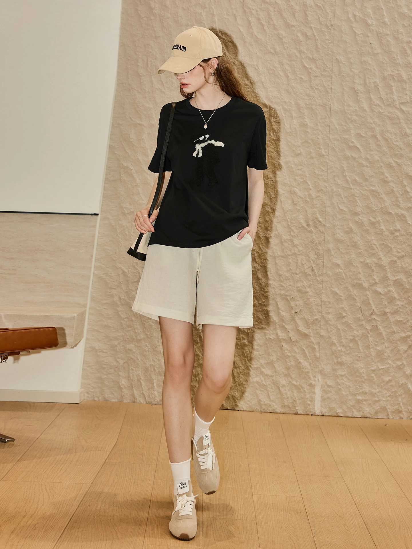 Cool Bear Embroidery Cotton Summer Short Sleeve T-Shirt Loose Fit Casual Style Youthful Shopping Streetwear KUHNMARVIN