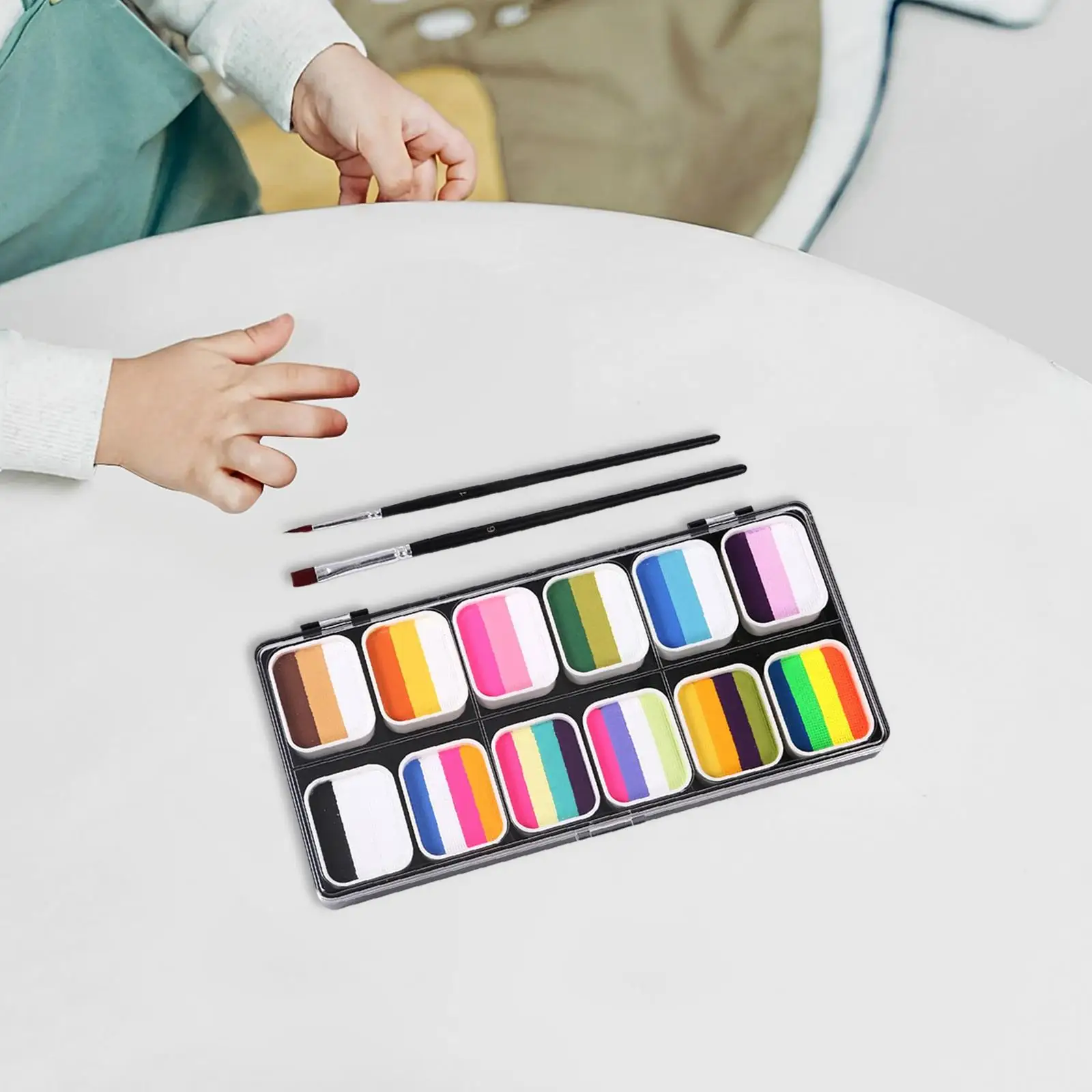 Kit professionnel de peinture pour le visage et le corps, Palette multicolore pour maquillage artistique, dessin, Cosplay, événements de costumes d'halloween