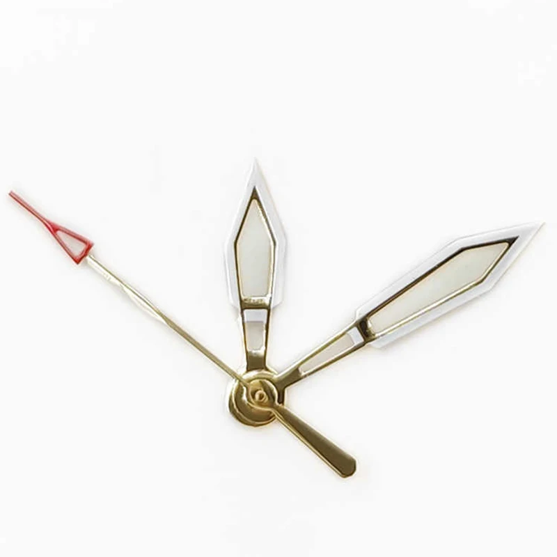 مشاهدة الأيدي الخضراء مضيئة ل كاسيو MDV-106 أبو سيف الأحمر/الذهب ساعة ساعة دقيقة الأيدي الثانية حركة أجزاء ساعة اكسسوارات