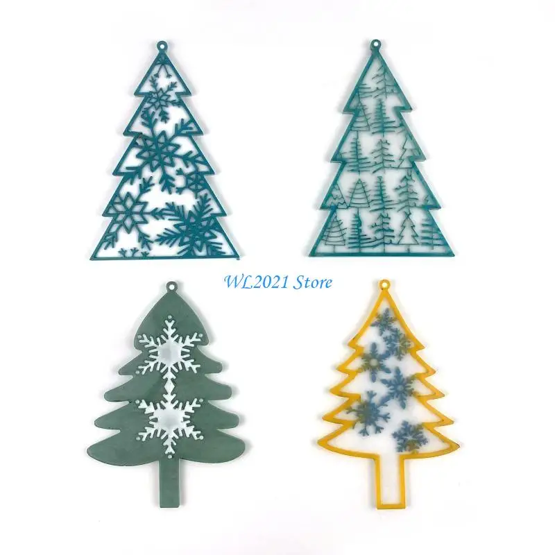 G5GC Diy شجرة عيد الميلاد ندفة الثلج المفاتيح العفن لمفتاح قلادة حقيبة الظهر ديكور العفن