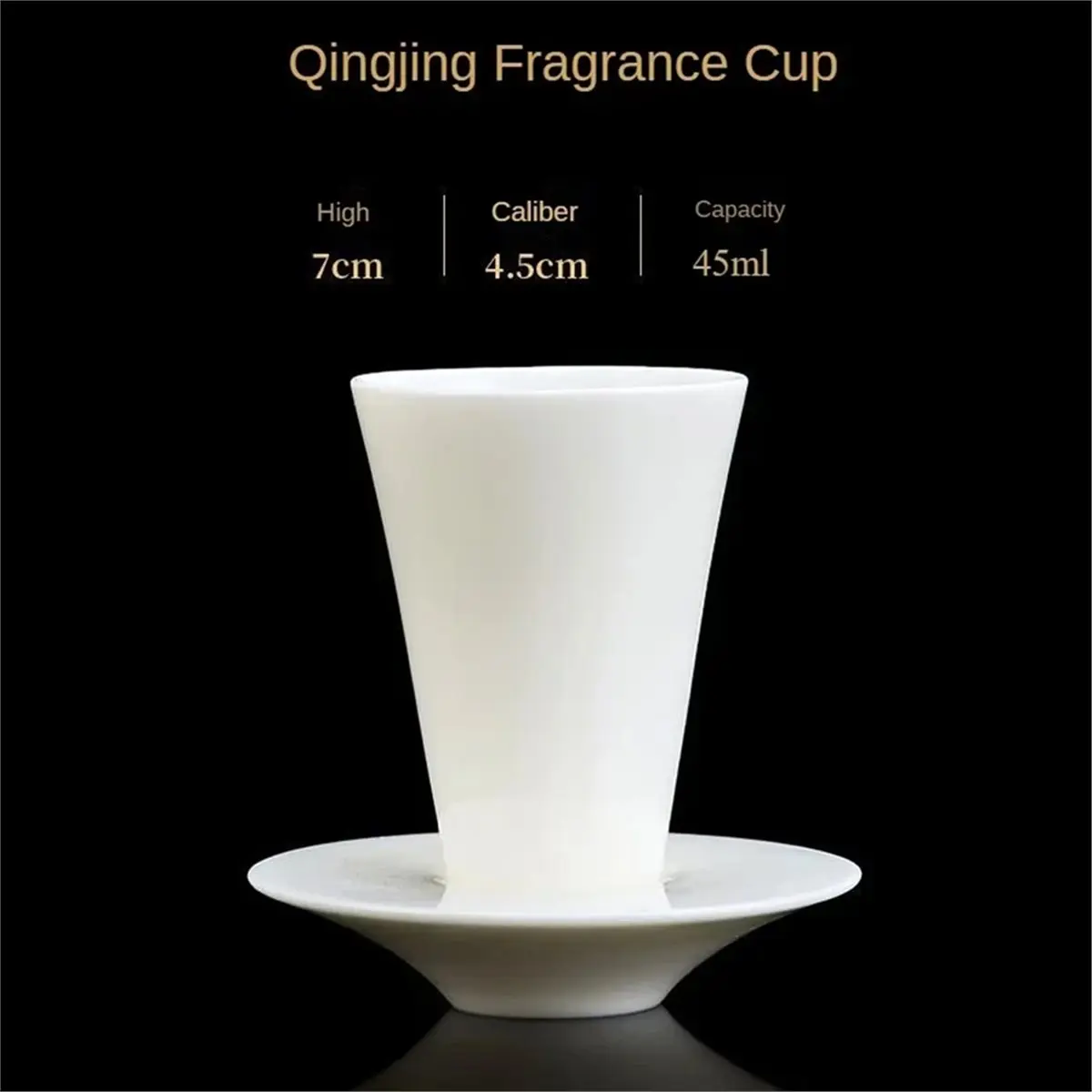 High-End Tea Ceremony Tea Art Small Mutton Fat Jade Porcelain New Single Cup Set of Master Teacups Scent Chinese Teaware