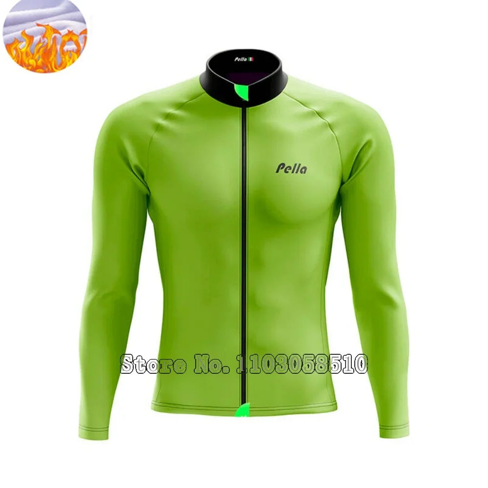 pella-winter-thermal-cycling-jersey-windproof-warm-up-road-mtb-bike-long-jersey-men's-flannel-warmth-0-15°cycling-shirts