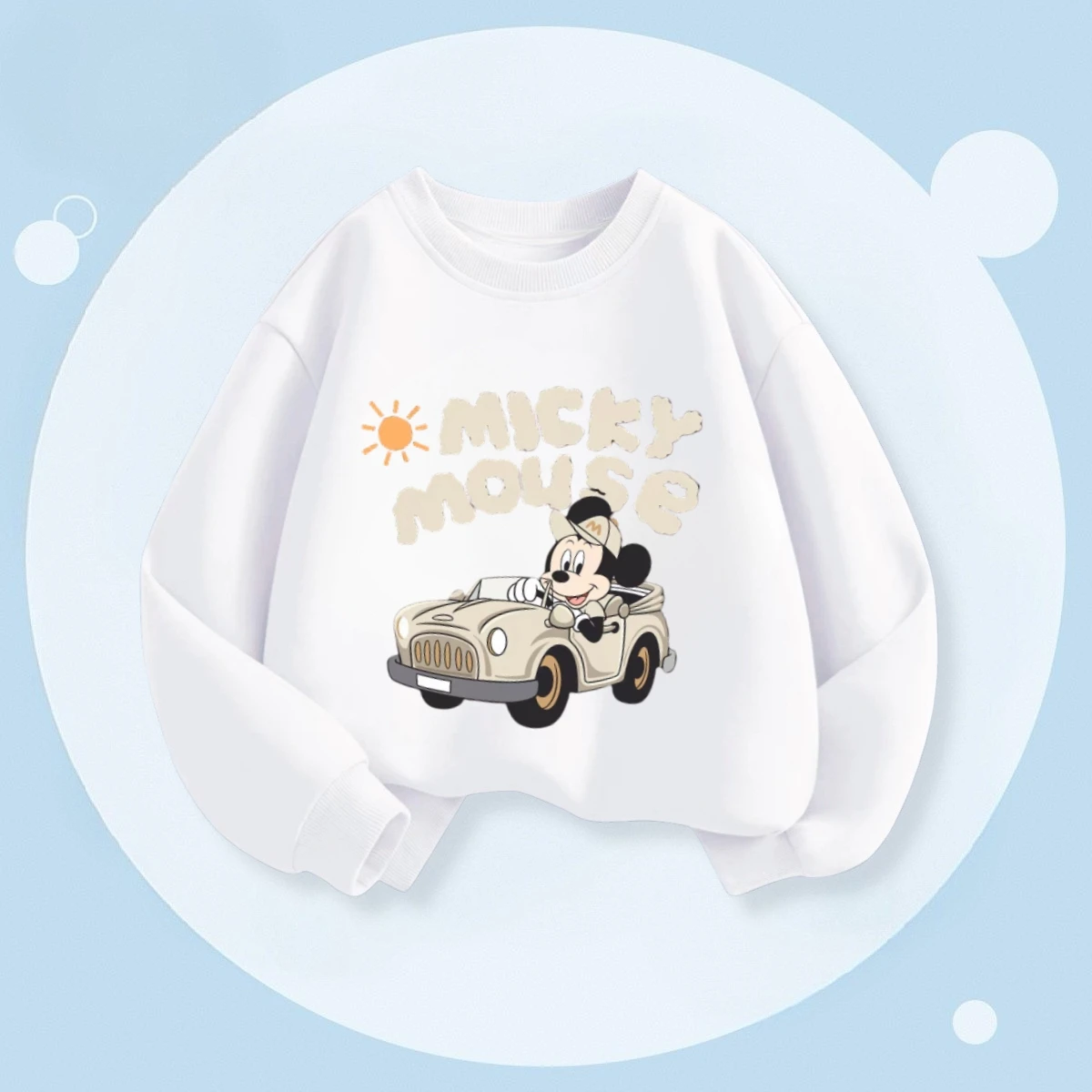 Populair merk kinderen tops met lange mouwen cartoon Mickey sweatshirt babyjongenskleding Disney eenvoudige mode kinderhoodie ronde hals