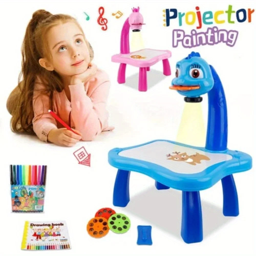 

Kid Drawing Projector Table Smart Projection Painting Board Toy Set