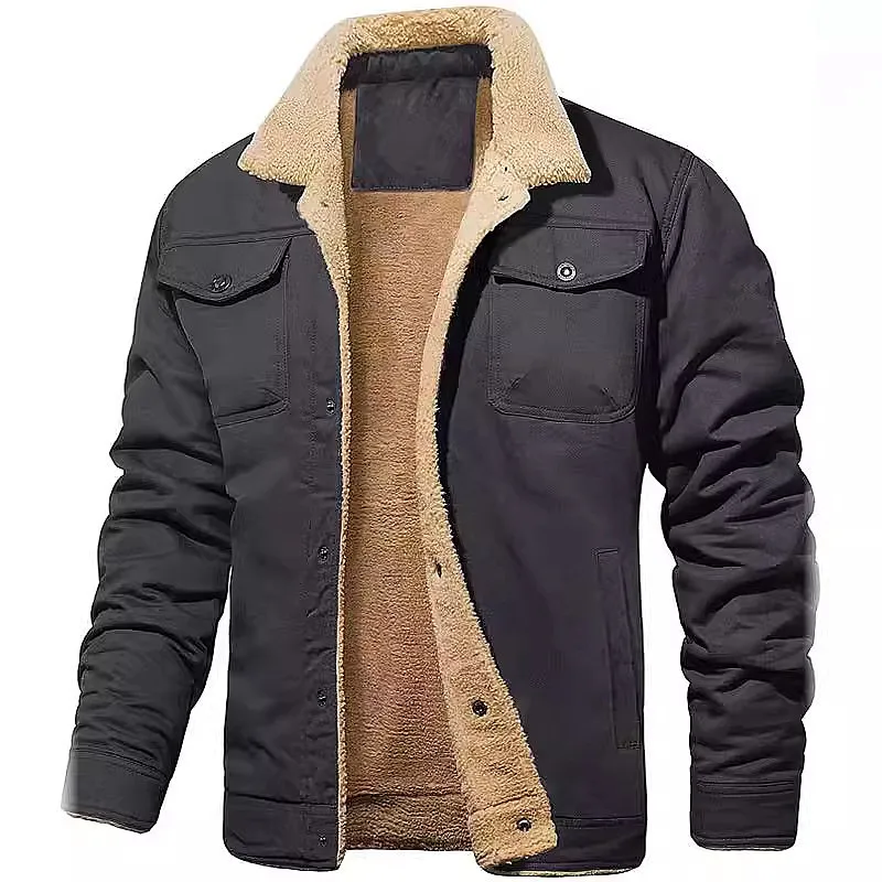 Men's Winter Coats Quilted Cotton Work Jackets Casual Outerwear Spring Summer