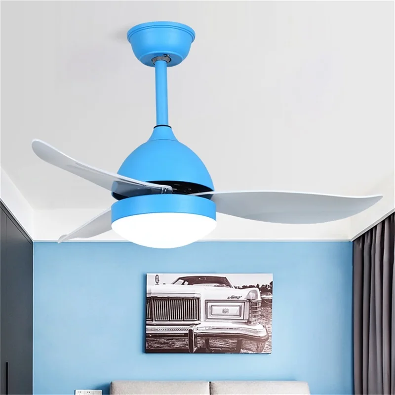 TYLA Simple Ceiling Fan with Light Remote Control Contemporary LED Lamp for Home Dining Room Bedroom