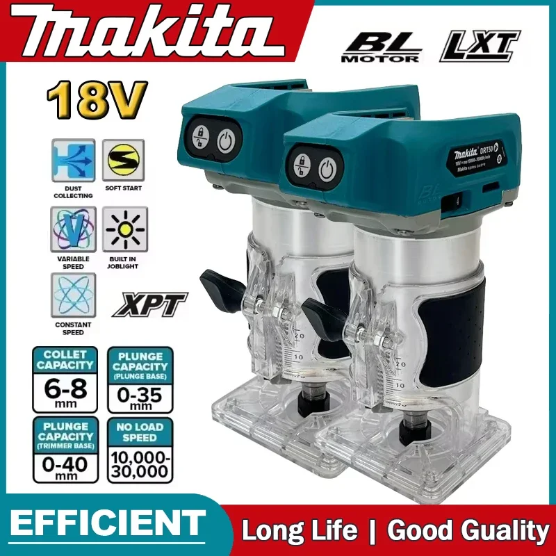 

Makita DRT50 Cordless Trimmer Rechargeable Trimming Machine Brushless Slotting Tool Milling Woodwork Engraving Machine