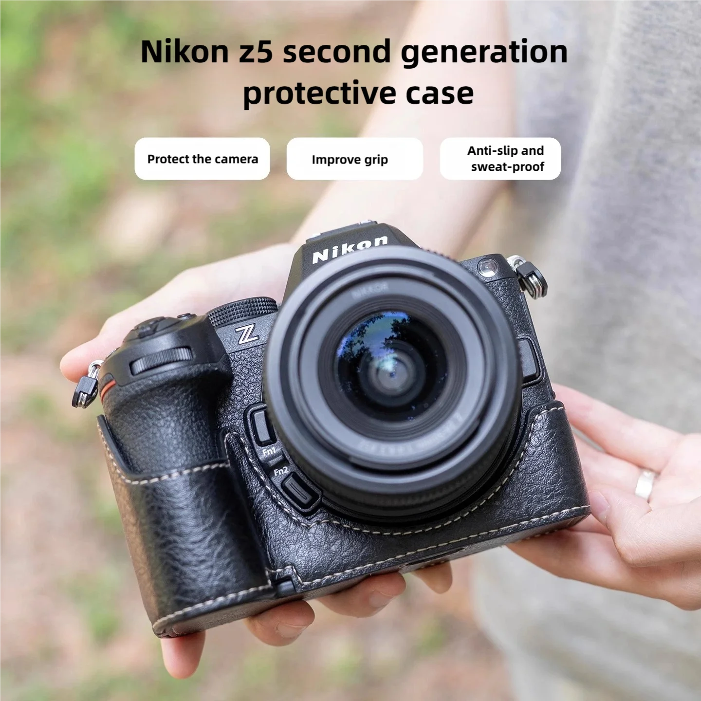 Camera Bag for Nikon Z5 Second Generation Protective Cover Z5ii Leather Case Base Protective Shell Camera Accessories