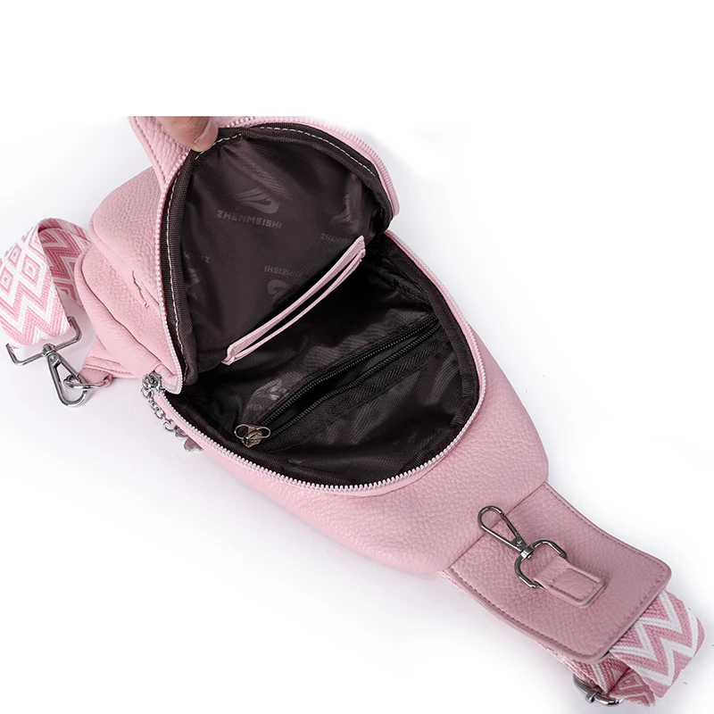 Bolsa crossbody de couro PU para mulheres, bolsa peitoral designer de luxo, bolsa de ombro casual, mochila ao ar livre, diária, na moda