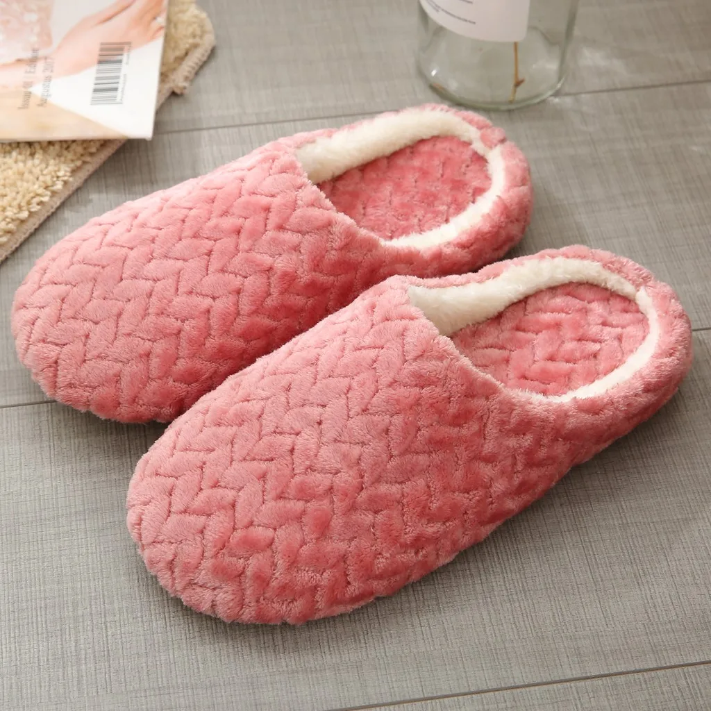 

Unisex Fluffy Home Slippers Soft Lightweight Anti Slip Comfortable Indoor Slides for Autumn Winter Soft Warm House Slippers