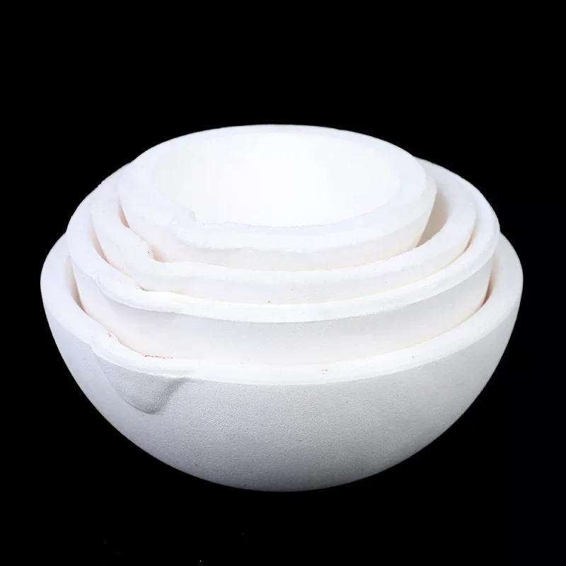 Capacity 100g 150g 250g 500g High Temperature Quartz Silica Melting Crucible For Gold Silver Jewelry Tool
